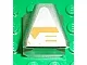 Vehicle, Air Scoop Engine Top 2 x 2 with Large 'V8' on Orange and Silver Background Pattern (Sticker) - Set 8661 / Metallic Silver