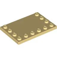 Plate Special 4 x 6, Studs on 3 Edges / Light Yellow