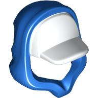 Lego Hood over Cap White Pattern / Blue