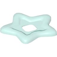 Lego Clikits Icon Accent, Star 3 5/8 x 3 5/8 with Raised Border / Trans-Light Blue