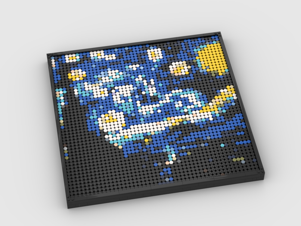 Lego Starry Night Art Photo