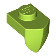 Plate Special 1 x 1 with Vertical Tooth / Lime