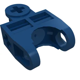 Technic Axle Connector 2 x 3 with Ball Socket, Open Sides / Dark Blue