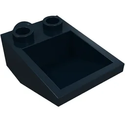 Construction Vehicle Bucket, Slope Inverted 33° 3 x 2 Hollow with Towball (Arm Piece) / Black