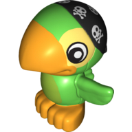 Lego Duplo Animal Parrot with Bandanna Print / Bright Green