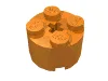 Brick Round 2 x 2 with Axle Hole / Orange