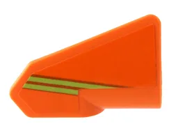 Technic, Panel Fairing # 8 Very Small Smooth Short, Side B with Lime Stripes Pattern (Sticker) - Set 42204