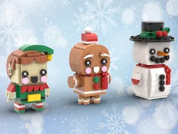 Snowman, Gingerbread Man and Elf
