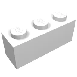 Brick 1 x 3 / White