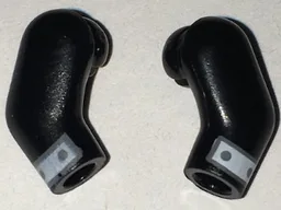 Arm, (Matching Left and Right) Pair with White Cuffs Pattern / Black