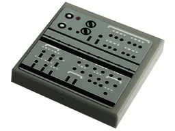 Tile, Modified 2 x 2 Inverted with Black and White Machine Pattern 2 (Sticker) - Set 10266