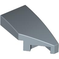 Lego Brick Wedged, Curved 2 x 1 with Stud Notch Right / Sand Blue