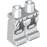 Lego Hips and White Legs with Dark Bluish Grey Imperial Commando Armor print / White