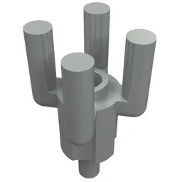 Bar, 4 Top Bars, Palm Tree Top / Light Gray
