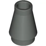 Cone 1 x 1 [No Top Groove] / Dark Gray