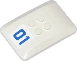 Wedge 6 x 4 x 2/3 Quad Curved with Blue '01' Pattern (Sticker) - Set 60047