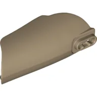 Large Figure Limb Cover, Armor with Ball Joint Socket and 2 Holes [Plain] / Dark Tan