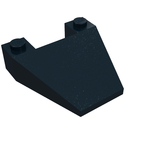 Lego Brick Wedged, Sloped 4 x 4 Taper / Black