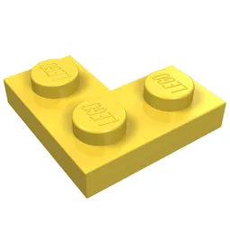 Plate 2 x 2 Corner / Yellow