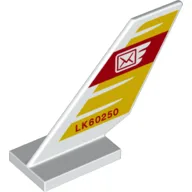 Tail Shuttle with 'LK60250' and Envelope Print / White
