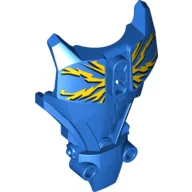 Large Figure Torso Cover, Armor with Yellow Lightning Bolts Print (Surge) / Blue