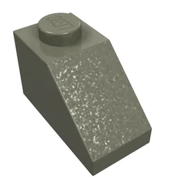 Brick Sloped 45° 2 x 1 with Bottom Pin / Dark Gray