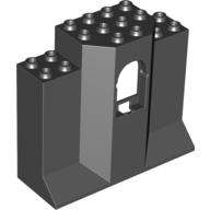 Lego Panel 3 x 8 x 6 with Arched Window / Black