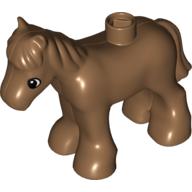 Lego Duplo Animal Horse/Foal without Spots / Light Brown