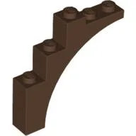 Brick Arch 1 x 5 x 4 [Continuous Bow] / Brown
