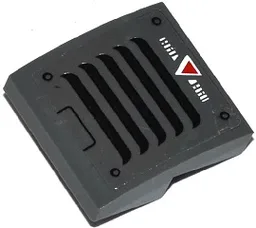 Slope, Curved 2 x 2 x 2/3 with Vents, White Alien Characters and Red Triangle Pattern (Sticker) - Set 70142