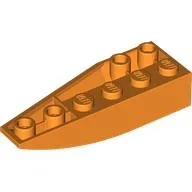 Brick Wedged, Curved Inverted 6 x 2 Right / Orange