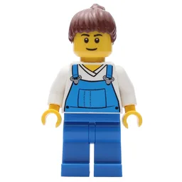 White Torso, Blue Overall, Reddish Brown Hair