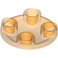 Plate Round 2 x 2 with Rounded Bottom [Boat Stud] / Trans-Orange