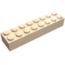 Brick 2 x 8 / Light Nougat