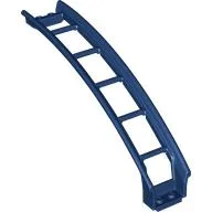 Vehicle Track, Roller Coaster Ramp Large Upper Part, 6 Bricks Elevation / Dark Blue