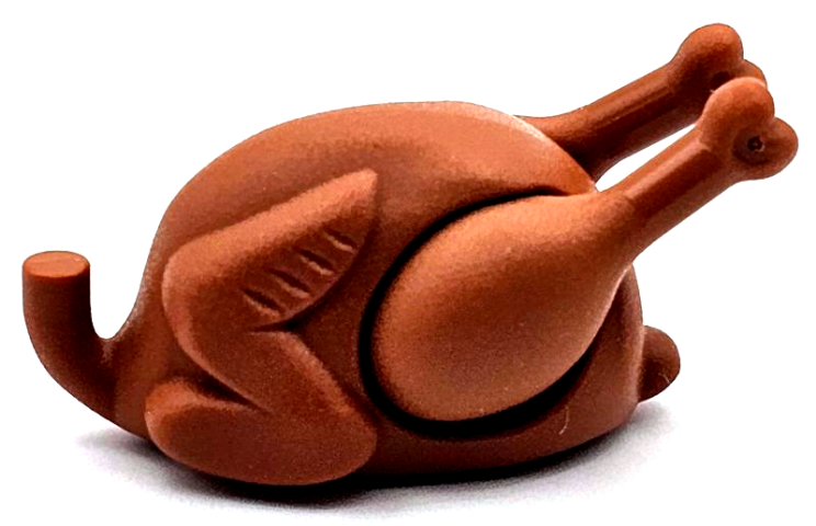 Lego Turkey (Type 2) with Drumsticks 22mm with Oval Opening on Back (2663 / 42876)