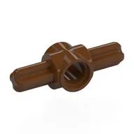 Technic Pin Connector Hub with 2 Axles / Reddish Brown