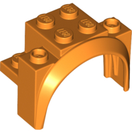 Lego Wheel Arch, Mudguard 4 x 2 1/2 x 2 1/3 / Orange