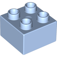 Lego Duplo Brick 2 x 2 / Bright Light Blue