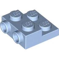 Plate Special 2 x 2 x 2/3 with Two Studs On Side and Two Raised [Solid Anti-stud] / Bright Light Blue