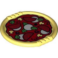 Duplo Disk with Pizza Margherita Print / Bright Light Yellow