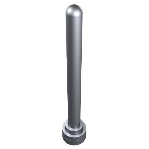 Lego Antenna 1 x 4 with Rounded Top / Metallic Silver
