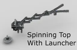 Spinning top with launcher