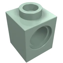 Technic Brick 1 x 1 with Pin Hole / Sand Green