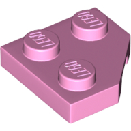 Lego Wedge Plate 2 x 2 Cut Corner / Bright Pink