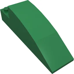 Brick Curved 8 x 2 x 2 / Green
