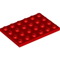 Plate 4 x 6 / Red