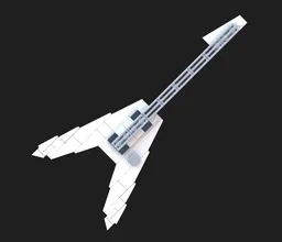 V-shaped electric guitar
