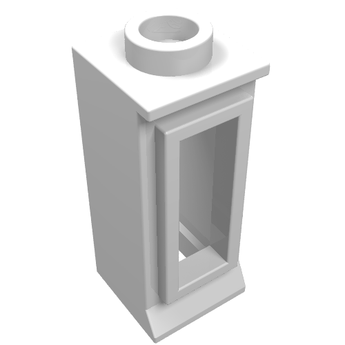 Lego Window 1 x 1 x 2, Short Lip [no Glass] / White