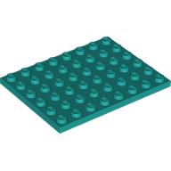 Lego Plate 6 x 8 / Dark Turquoise